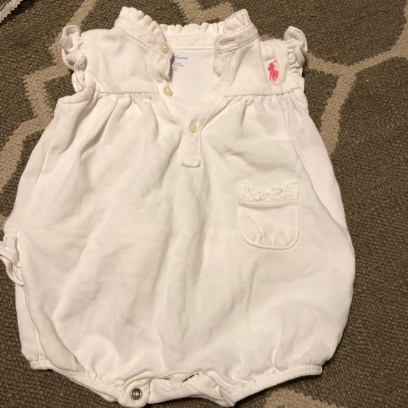 Ralph Lauren Other - Ralph Lauren 6m white bubble ruffle romper Ralph Lauren Other - Ralph Lauren 6m white bubble ruffle romper
